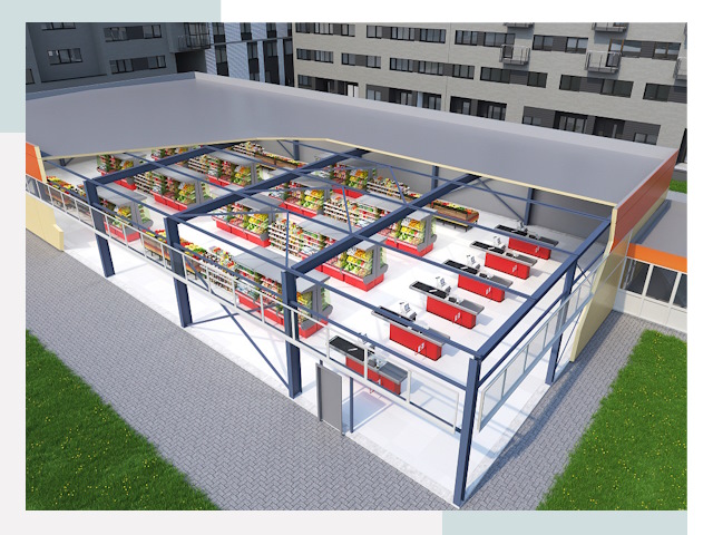 Строительство магазинов в Елизово от 608 руб. за м²