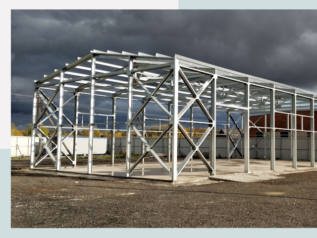 Двускатные ангары в Елизово от 608 руб. за квадрат