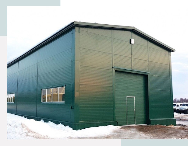 Двускатные ангары в Елизове