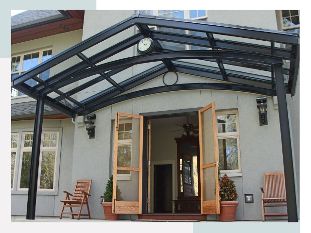 Козырьки металлические в Елизове