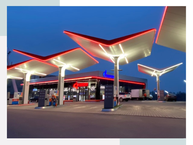 Навесы для АЗС в Елизове